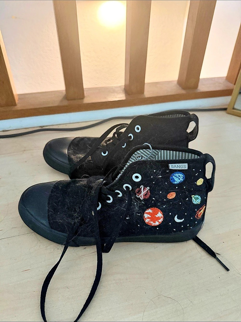 BANGS Universe High Top Canvas Sneakers Black men’s 5/womens 6.5